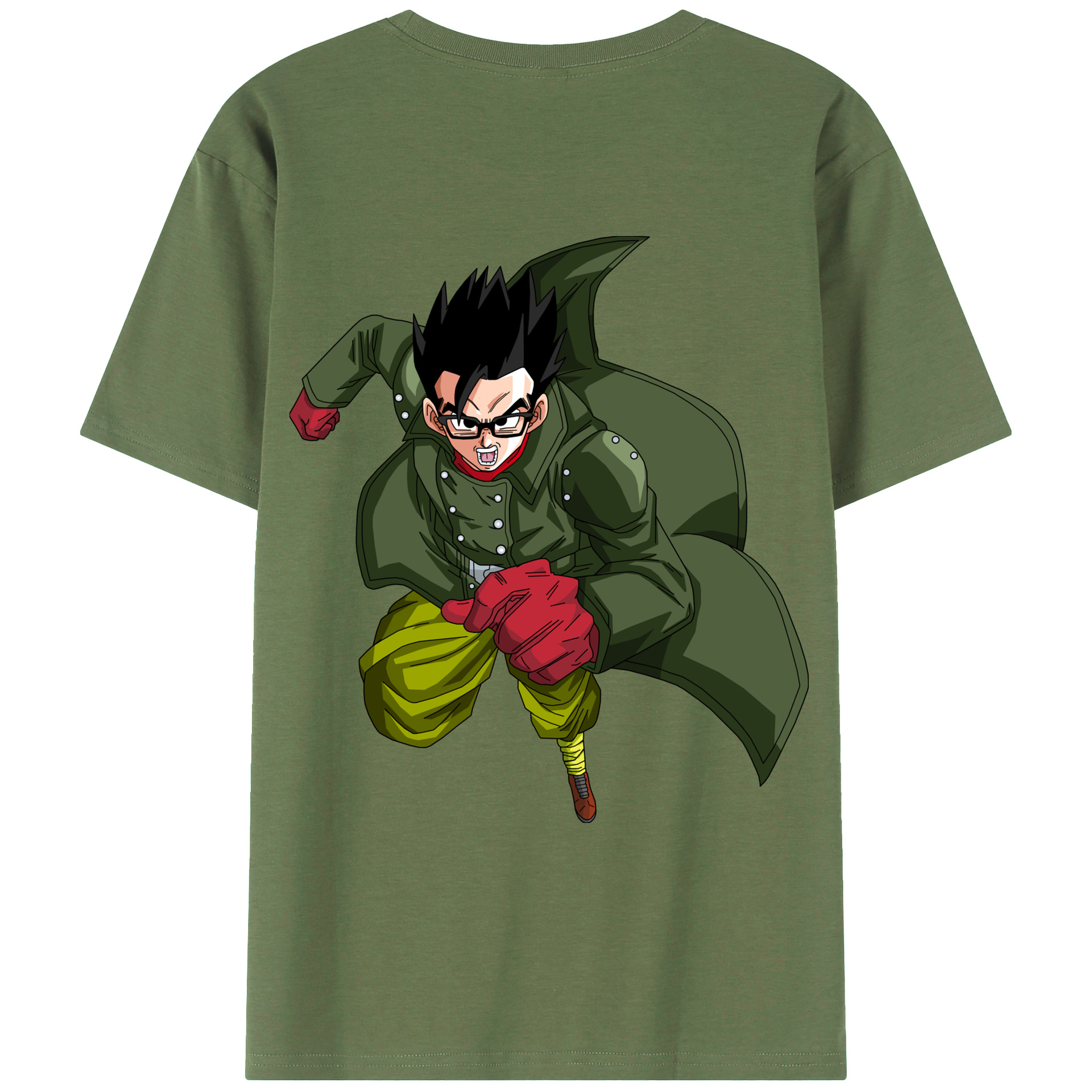 （画像用） ドラゴンボール 孫 悟飯（そんごはん）DRAGON BALL Son Gohan 綿100％ メンズ半袖Tシャツ（バックプリント） 通気性